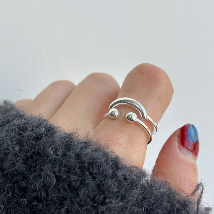 Happy Smile Face Love Wear Combination Ring, Color: J3520
