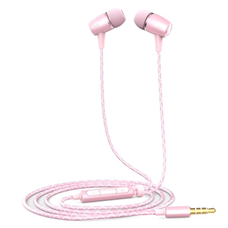 Huawei AM12 Plus Engine In-Ear Stereo Earphone with Wire Control + MIC for Huawei, Samsung Galaxy S6 / S6 edge+ / Note 5, HTC, Sony(Pink)