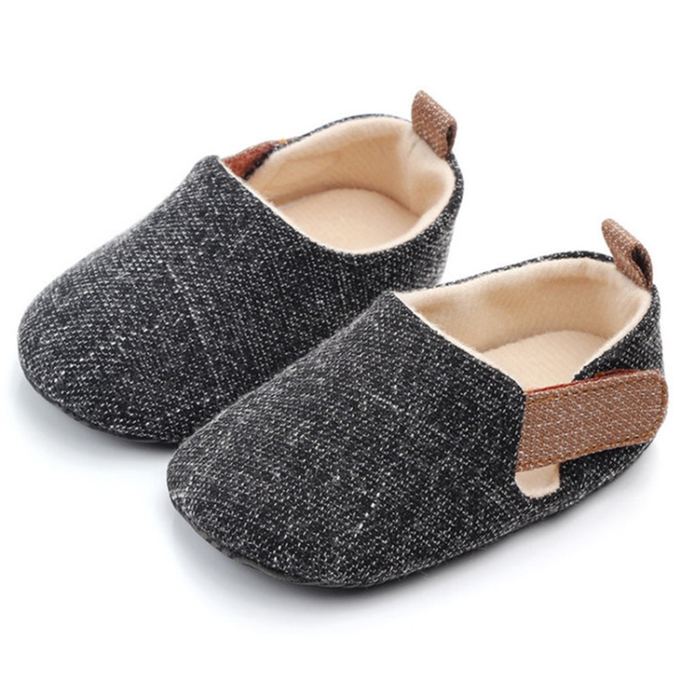Infant Foot Care Soft Sole Non-slip Shoes 0-1 Year Old Baby Toddler Shoes, Size:Inner Length 13cm(Dark Gray)