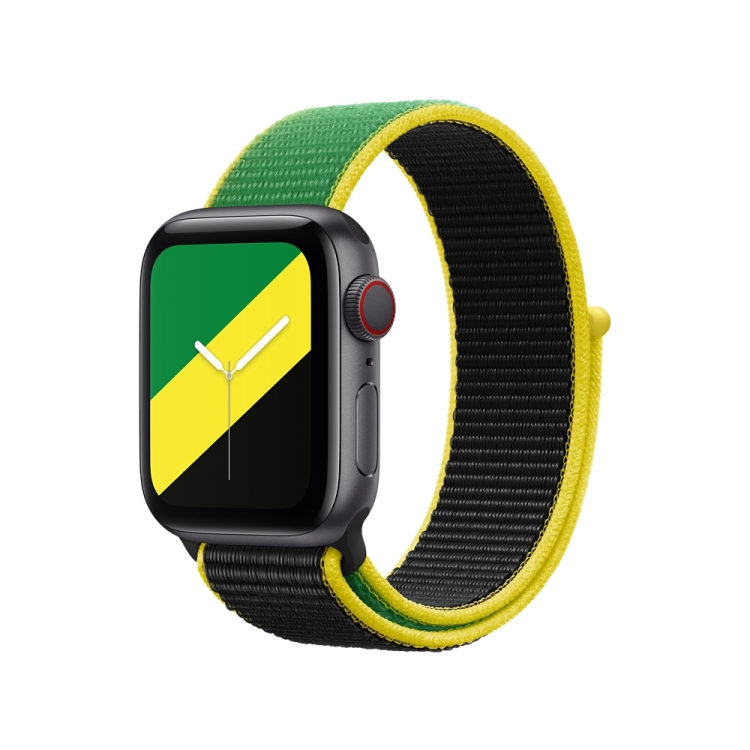 International Series Loopback Watch Bands For Apple Watch Series 9&8&7 41mm / SE 3&SE 2&6&SE&5&4 40mm / 3&2&1 38mm(Jamaica)
