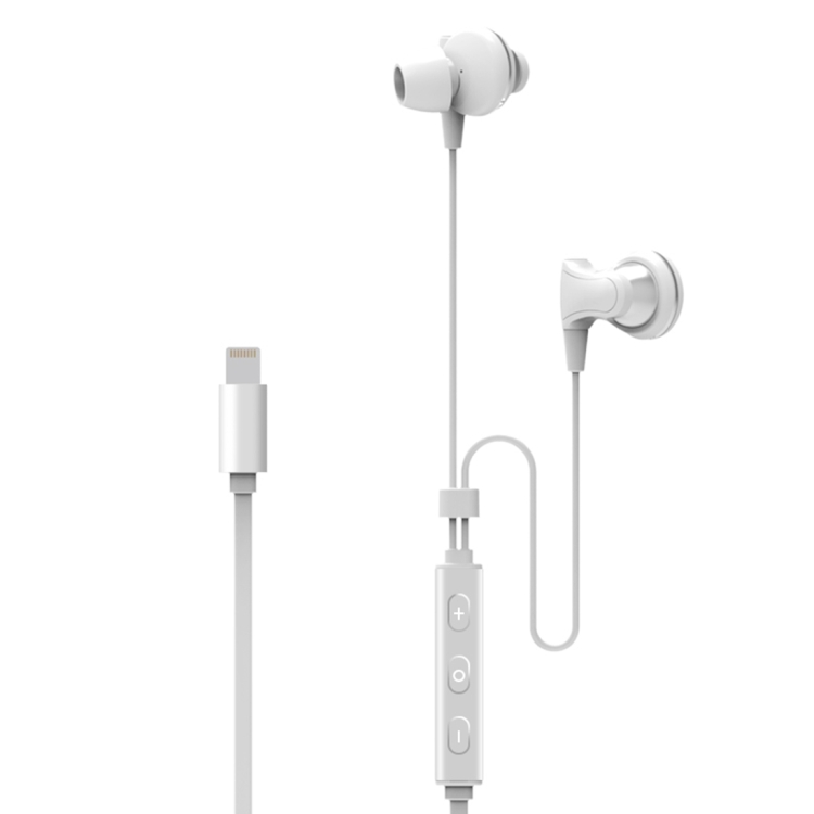 JOYROOM EX606 In-Ear Moving-coil Wire Control Earphone with 8 Pin Connector for iPhone 7 / iPhone 7 Plus, iPhone 6 & 6s, Not Support iOS 10.3.1 or Above Mobile Phone(White)