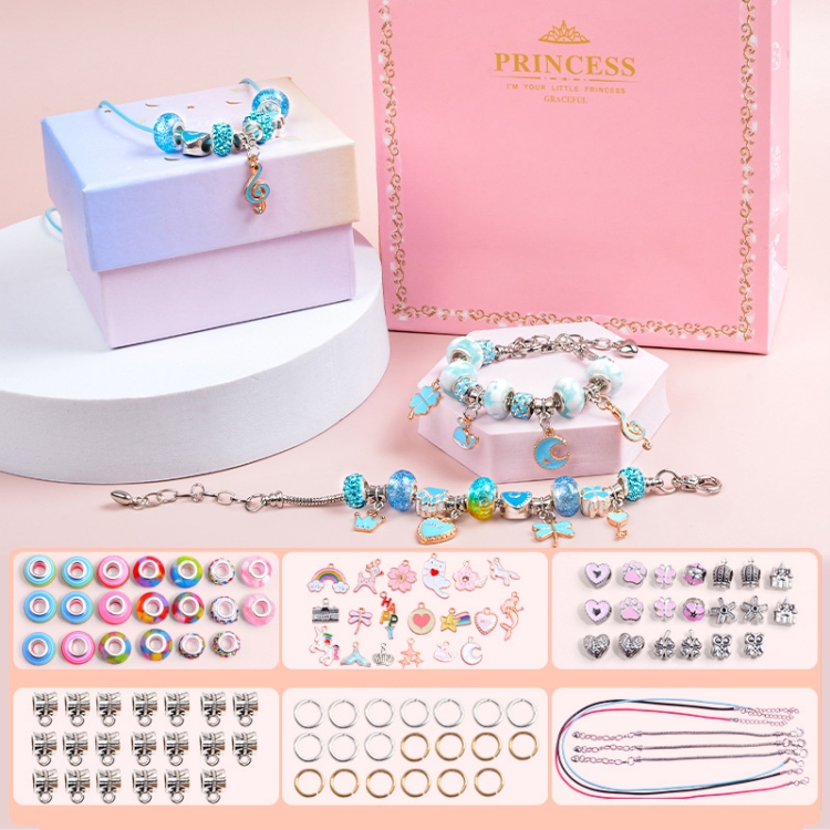 Kids DIY Beaded Bracelet Kids Jewelry Accessories, Color: Heart of Ocean Without Box