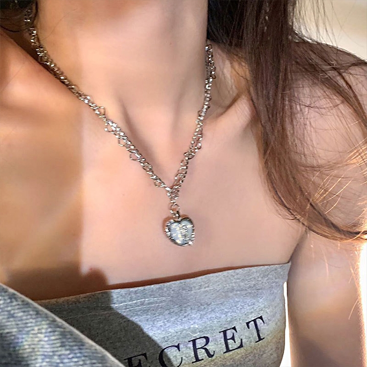 Ladies Alphabet Versatile Titanium Steel Necklace Twist Chain, Specification:XL1790
