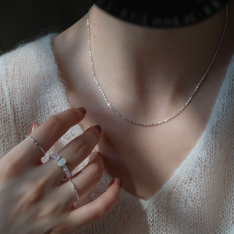 Ladies Light Luxury Bowknot Necklace Clavicle Chain, Specification:XL1093