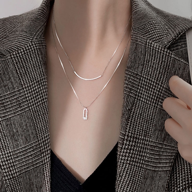 Ladies Light Luxury Bowknot Necklace Clavicle Chain, Specification:XL1416