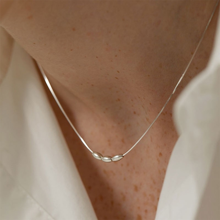 Ladies Light Luxury Bowknot Necklace Clavicle Chain, Specification:XL1554