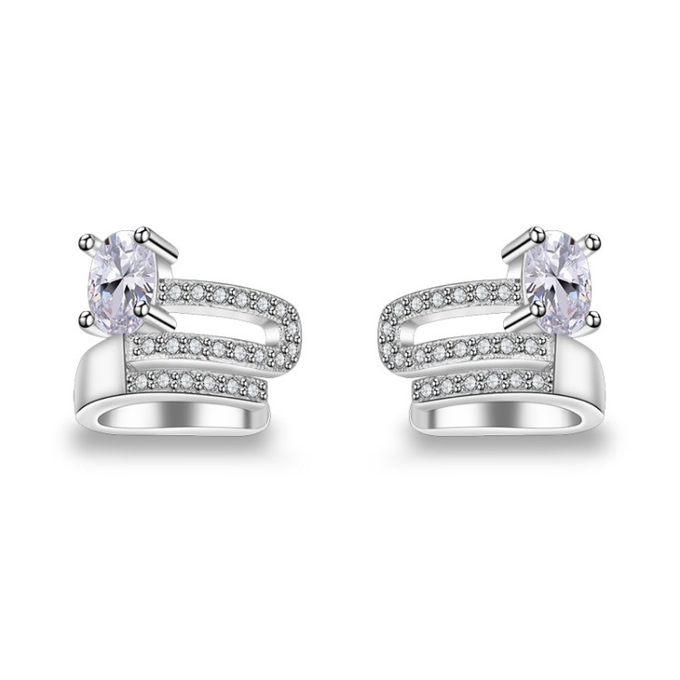 Ladies Without Pierced Ear Cuffs With Diamonds(K18)