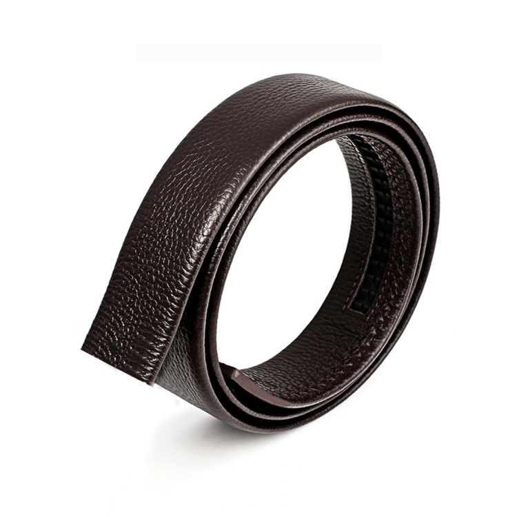 Men Casual Cow Leather Belt Waistband, Length: 130cm(Brown)