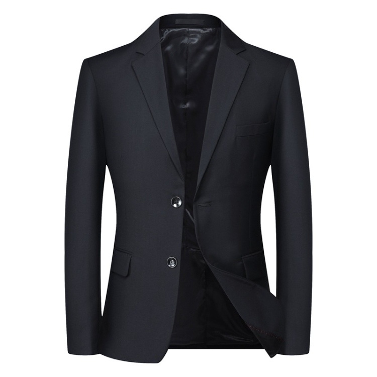 Men Large Size Casual Suit Loose Fit Blazer Business Workwear Career Clothing, Size: XL(Black)