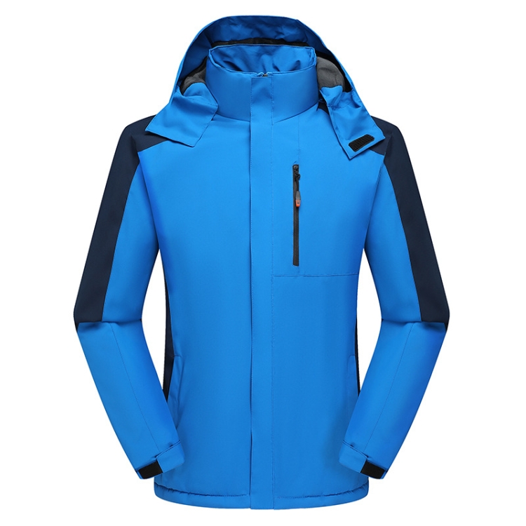Men Winter Fleece Windproof Warm Jacket Outdoor Waterproof Breathable Mountaineering Clothing, Size: XXXL(Blue)