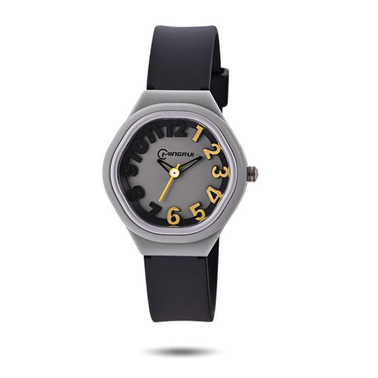 MINGRUI Kids Analog Watch 3ATM Waterproof Simple Quartz Wrist Watch for Girls Boys(Gray+Black)