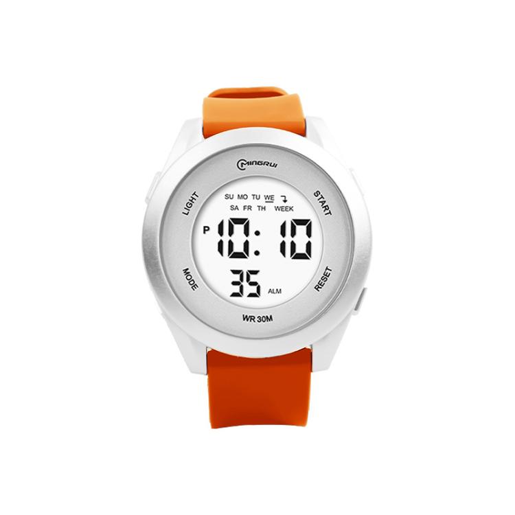 MINGRUI Kids Digital Sport Watch 30M Waterproof Outdoor Wristwatch with LED Backlight, Alarm, Stopwatch, 12/24H(Orange)