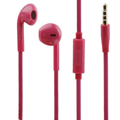 Mosidun Noodle Style High Performance In-Ear Headphones (with Mic) for iPhone /iPod / iPad /Samsung Galaxy SIII / i9300 / N7100 / i9100 / i8190, Length: 1.2m(Magenta)