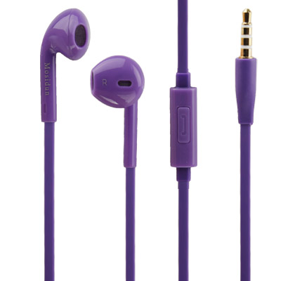Mosidun Noodle Style High Performance In-Ear Headphones (with Mic) for iPhone /iPod / iPad /Samsung Galaxy SIII / i9300 / N7100 / i9100 / i8190, Length: 1.2m(Purple)