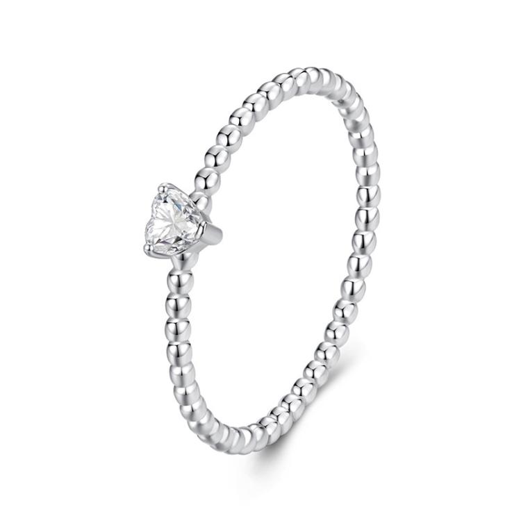 MSR063 S925 Sterling Silver Heart Moissanite Ring(6)