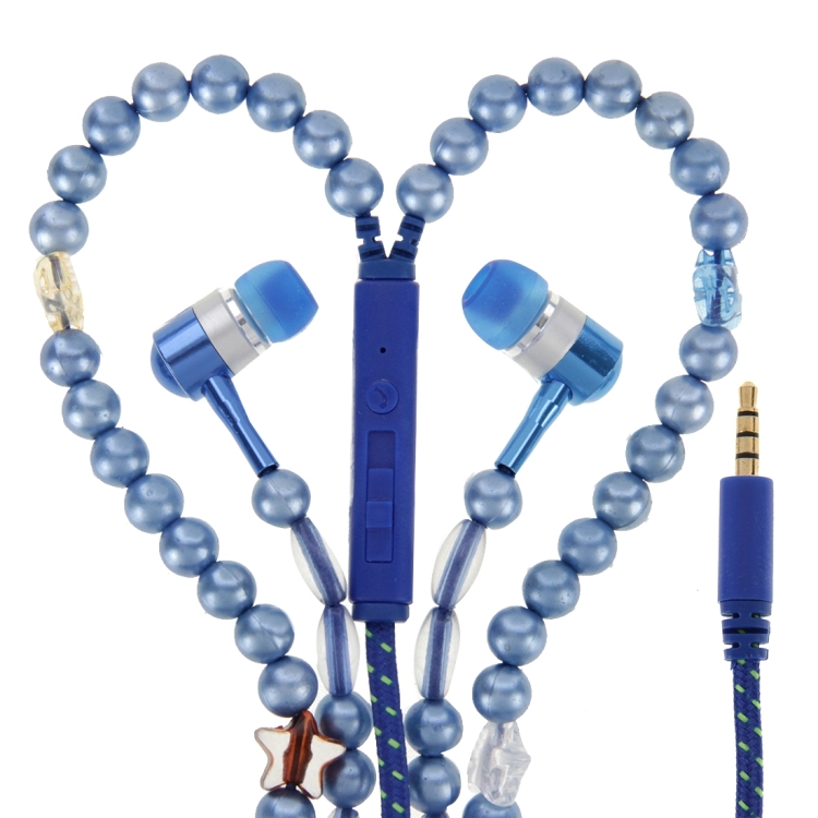 Multicolour Stars Beads Style In-ear Stereo Necklace Headphone with Micphone for iPhone 6 & 6 Plus, iPhone 6S & 6S Plus, Samsung Galaxy S6 / S6 edge / S6 edge+ / Note 5, HTC, Sony(Blue)