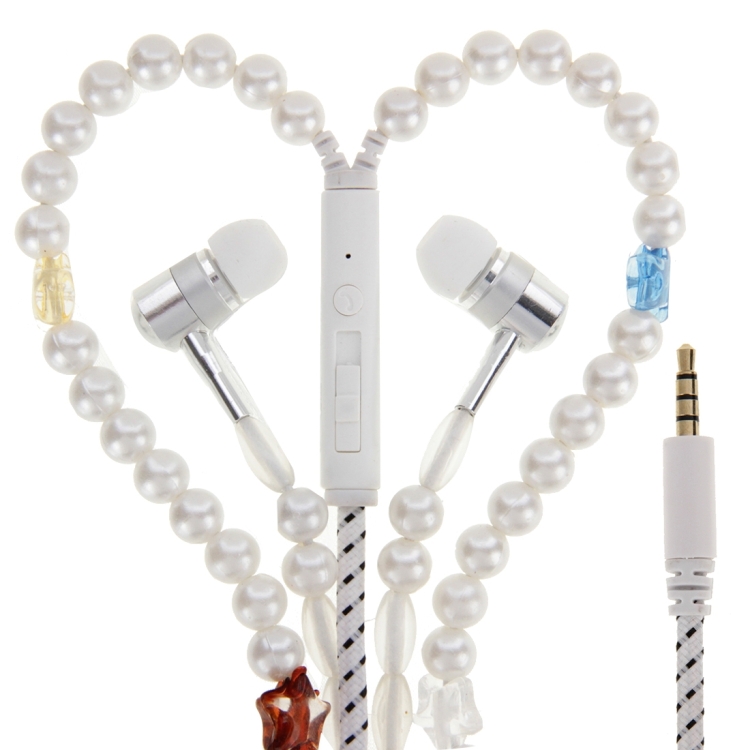 Multicolour Stars Beads Style In-ear Stereo Necklace Headphone with Micphone for iPhone 6 & 6 Plus, iPhone 6S & 6S Plus, Samsung Galaxy S6 / S6 edge / S6 edge+ / Note 5, HTC, Sony(White)