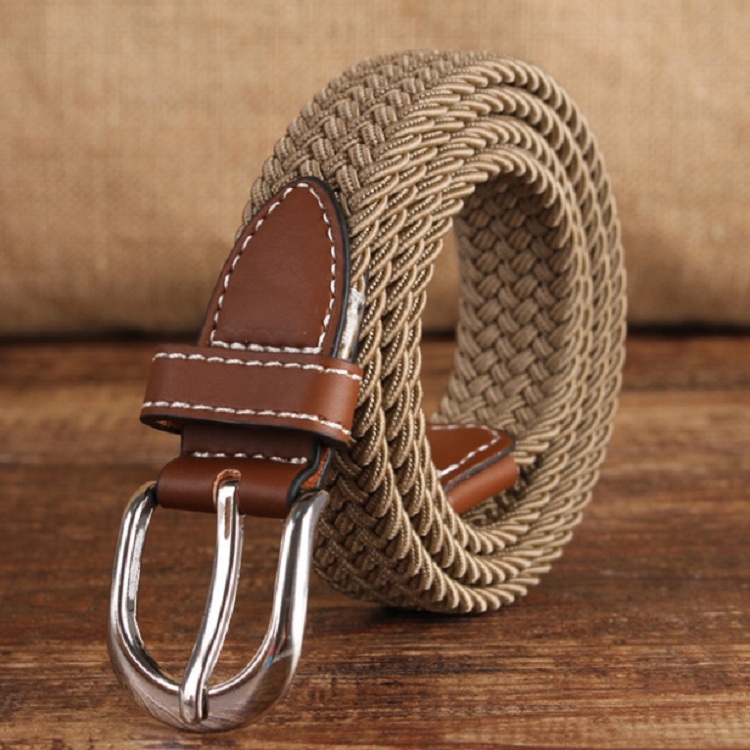Narrow Version Elastic Canvas Weave Waistband, Length:95 x 2.5cm(C7 Khaki)