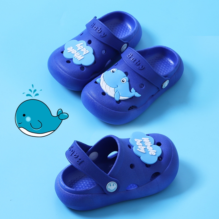 Non-Slip Soft Bottom Hole Slippers For Children, Size: 29/30(Blue)