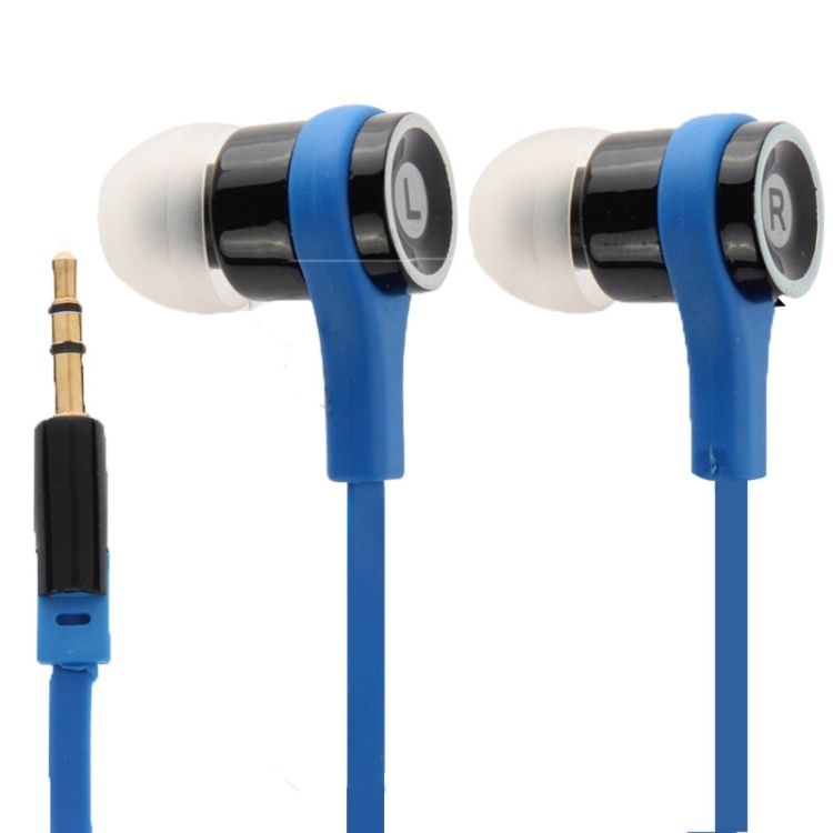 Noodle Style High Performance 3.5mm Jack In-Ear Earphone, Cable Length: about 1.1m(Blue)
