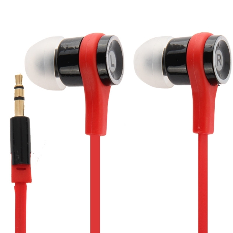 Noodle Style High Performance 3.5mm Jack In-Ear Earphone, Cable Length: about 1.1m(Red)