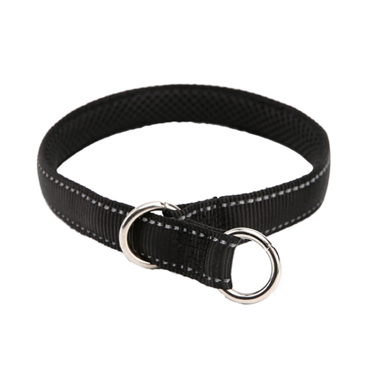 Nylon Reflective Filament P Chain Adjustable Size Collar(Black)