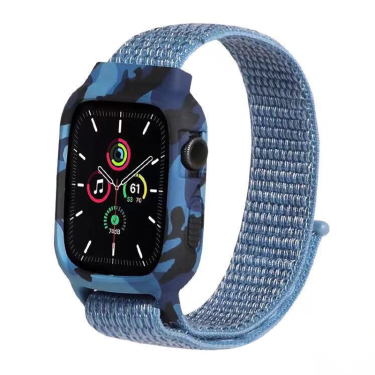 Nylon Wrist Strap Watch Bands For Apple Watch Series 7 41mm / 6 & SE & 5 & 4 40mm / 3 & 2 & 1 38mm(Cape Blue)