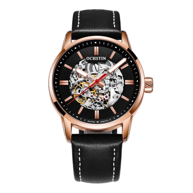 OCHSTIN 62001B Master Series Hollow Mechanical Men Watch(Gold-Black)