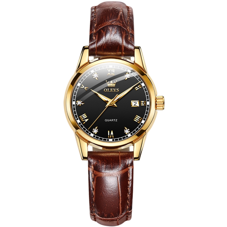 OLEVS 6896 Women Multifunctional Luminous Waterproof Quartz Watch(Black)