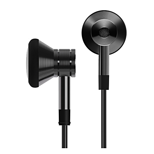 Original Xiaomi 1MORE Woven Style Wired Control In-Ear Piston Earphone Stereo HiFi Ear Cup with Nipple Silicone Earlap for Xiaomi, iPhone, iPod, Samsung, HTC, Sony, Huawei and Other Audio Devices(Black)