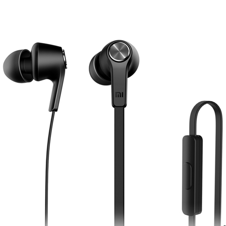 Original Xiaomi HSEJ02JY Basic Edition Piston In-Ear Stereo Bass Earphone With Remote and Mic for iPhone, iPad, iPod, Xiaomi, Samsung, Huawei and Other Android Smartphones(Black)