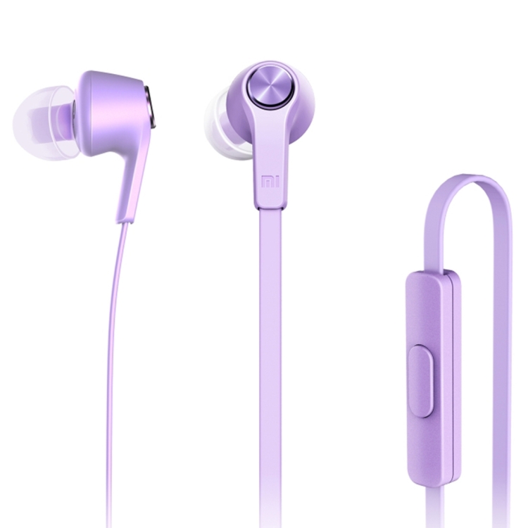Original Xiaomi HSEJ02JY Basic Edition Piston In-Ear Stereo Bass Earphone With Remote and Mic for iPhone, iPad, iPod, Xiaomi, Samsung, Huawei and Other Android Smartphones(Purple)