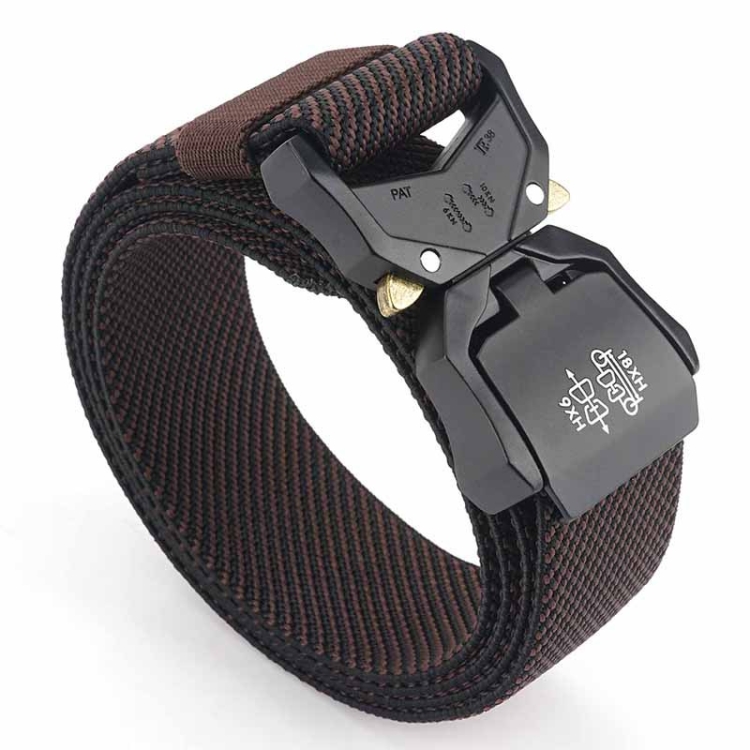 Outdoor Aluminum Alloy Lightweight Stretch Woven Belt(110cm Twill Brown)