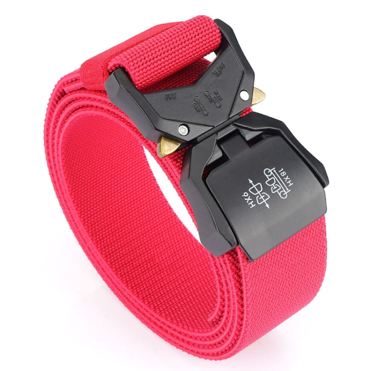Outdoor Aluminum Alloy Lightweight Stretch Woven Belt(125cm Red)