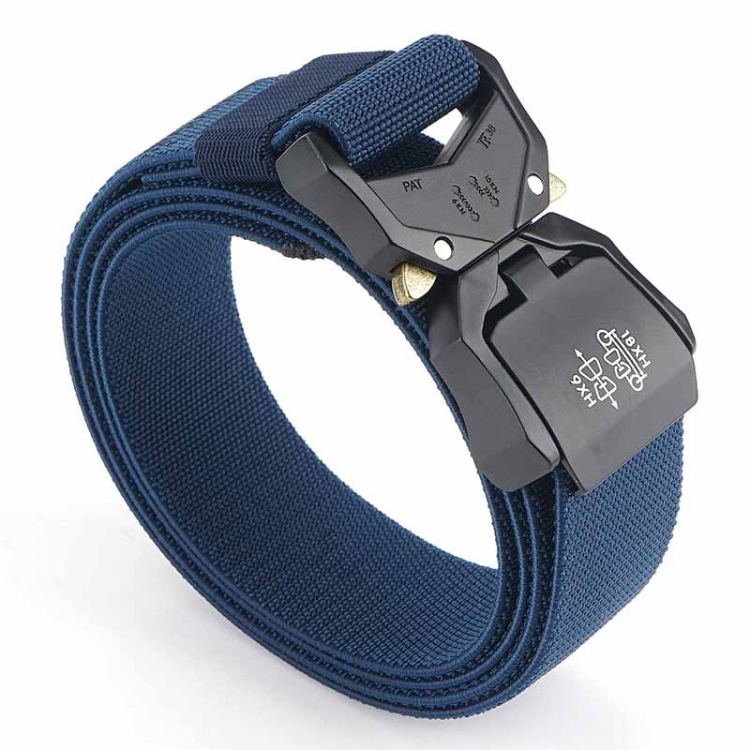 Outdoor Aluminum Alloy Lightweight Stretch Woven Belt(125cm Tabby Sapphire)