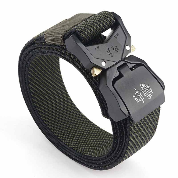 Outdoor Aluminum Alloy Lightweight Stretch Woven Belt(140cm Twill Army Green)