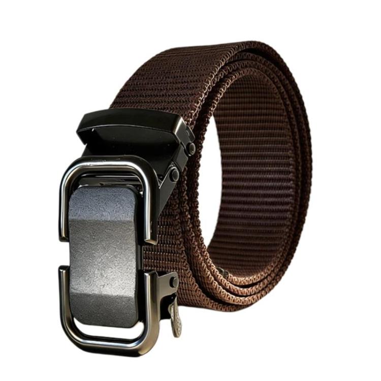 Outdoor Soft Durable Woven Denim Waistband, Color: Figure-eight Buckle Coffee(120cm)