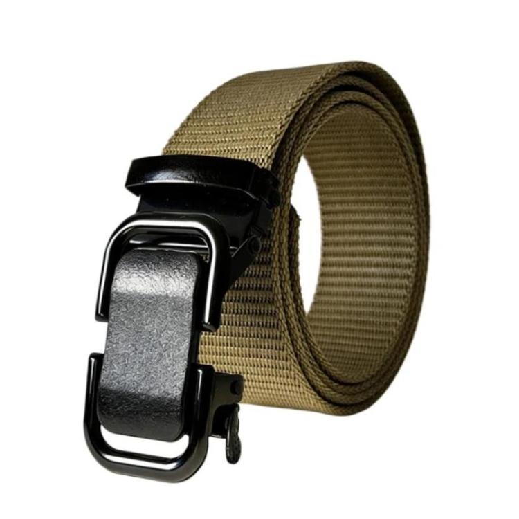 Outdoor Soft Durable Woven Denim Waistband, Color: Figure-eight Buckle Khaki(120cm)