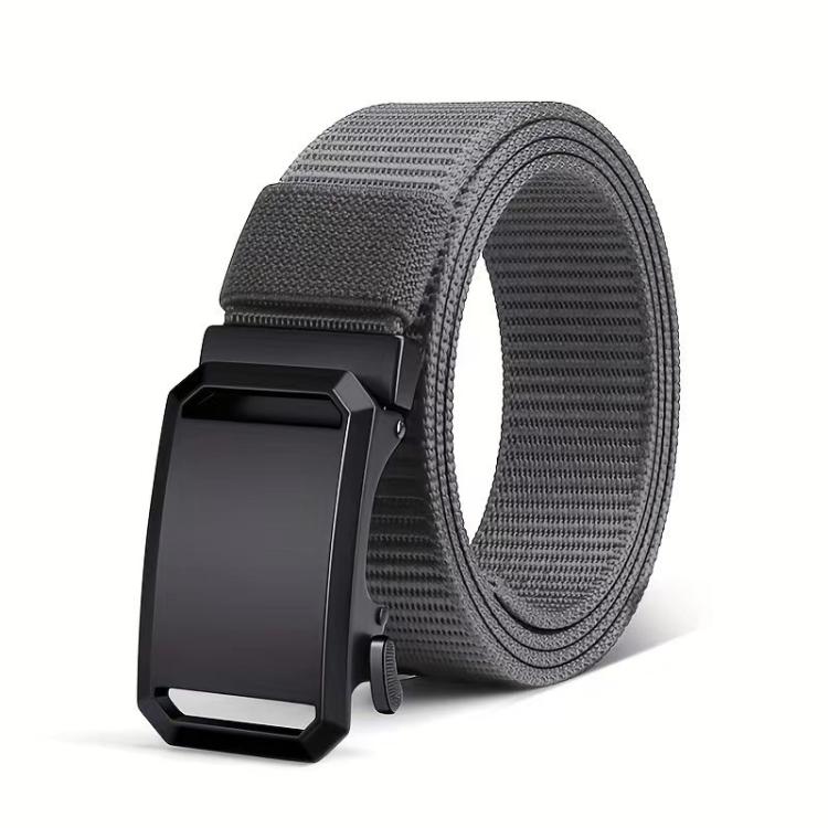 Outdoor Soft Durable Woven Denim Waistband, Color: Metal Buckle Gray(120cm)