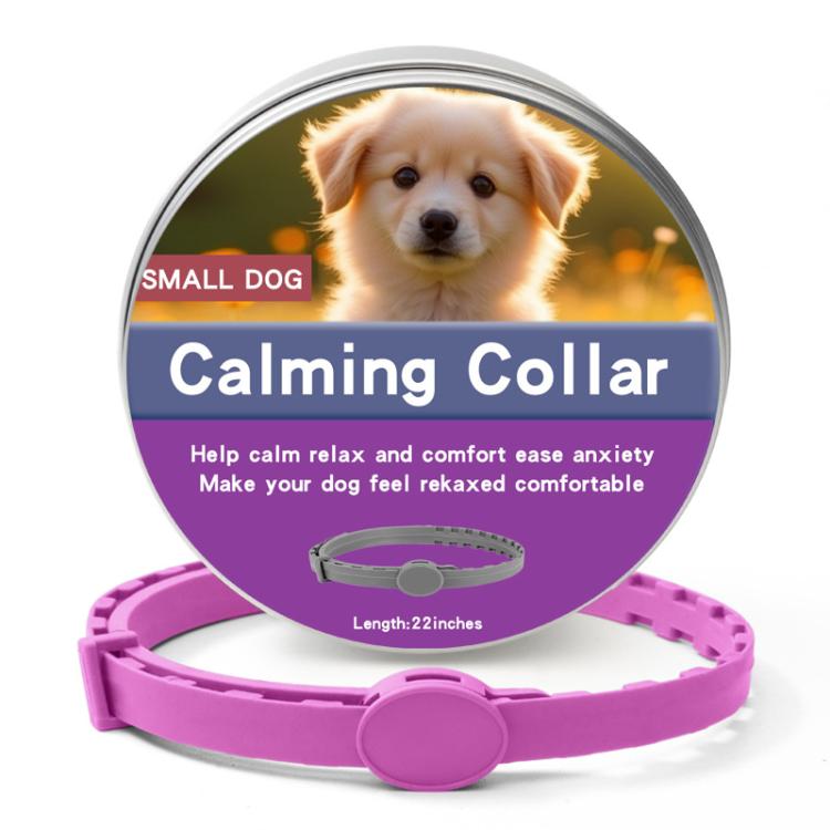 Pet Deworming Calming Collar Fleas Ticks Removing, Aluminum Box Packing, Model:56cm For Puppy(Purple)