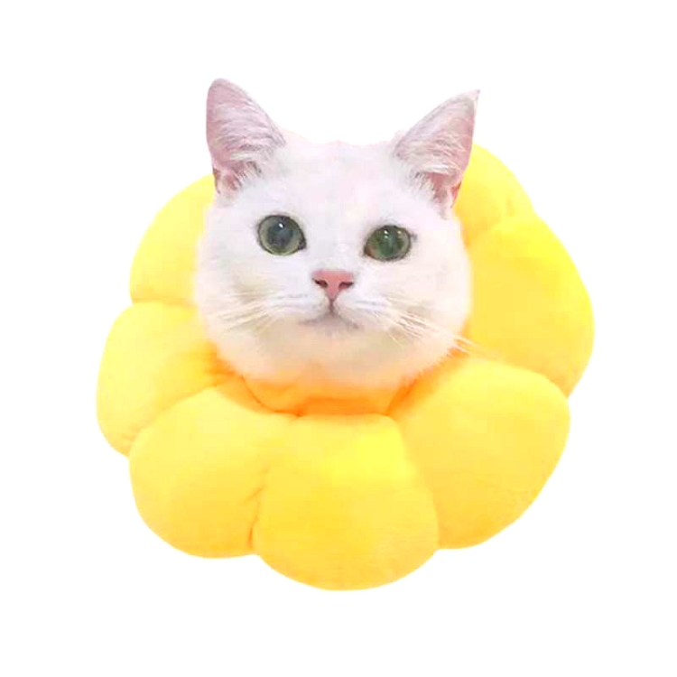 Pet Supplies Cat Headgear Cat Toy Anti-Bite Ring, Specification: L(Golden Yellow)