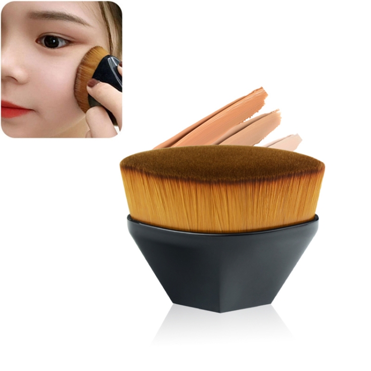 Petal Foundation Brush BB Cream Makeup Brushes Loose Powder Brush Flat Kit Pincel Maquiagem(Black)