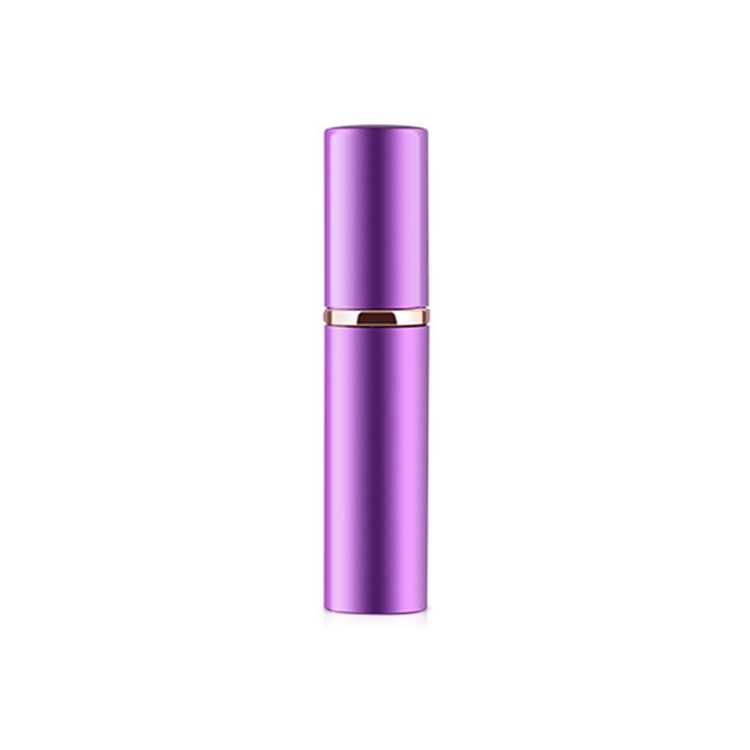 Portable Mini Refillable Glass Perfume Fine Mist Atomizers with Metallic Exterior, 5ml (Purple)