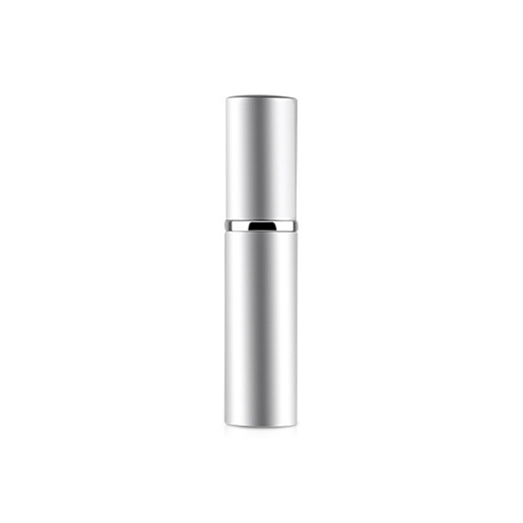 Portable Mini Refillable Glass Perfume Fine Mist Atomizers with Metallic Exterior, 5ml (Silver)
