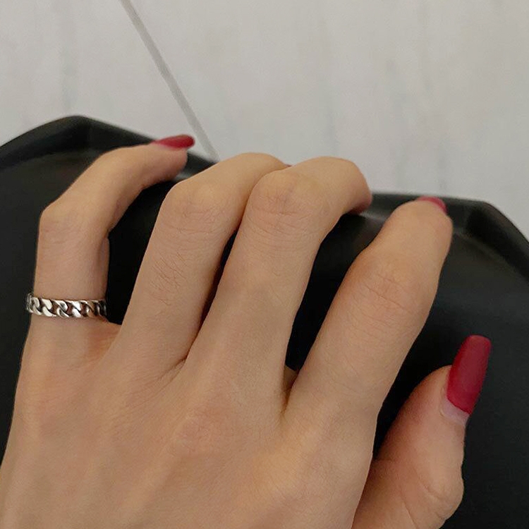 S925 Sterling Silver Cool Style Ladies Combination Ring, Specification:J005