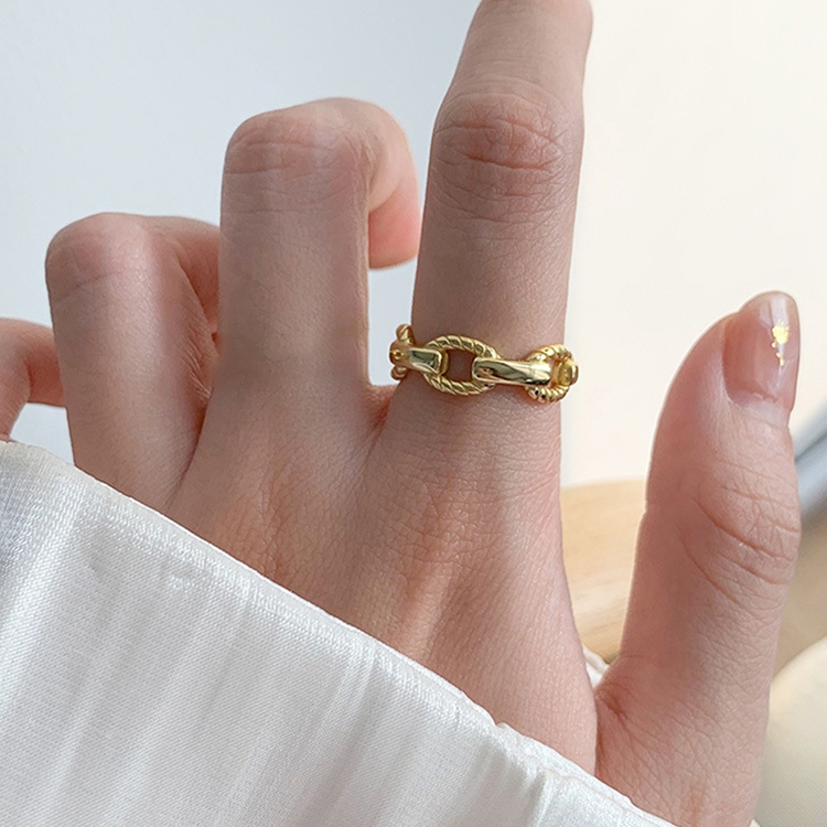 S925 Sterling Silver Cool Style Ladies Combination Ring, Specification:J759