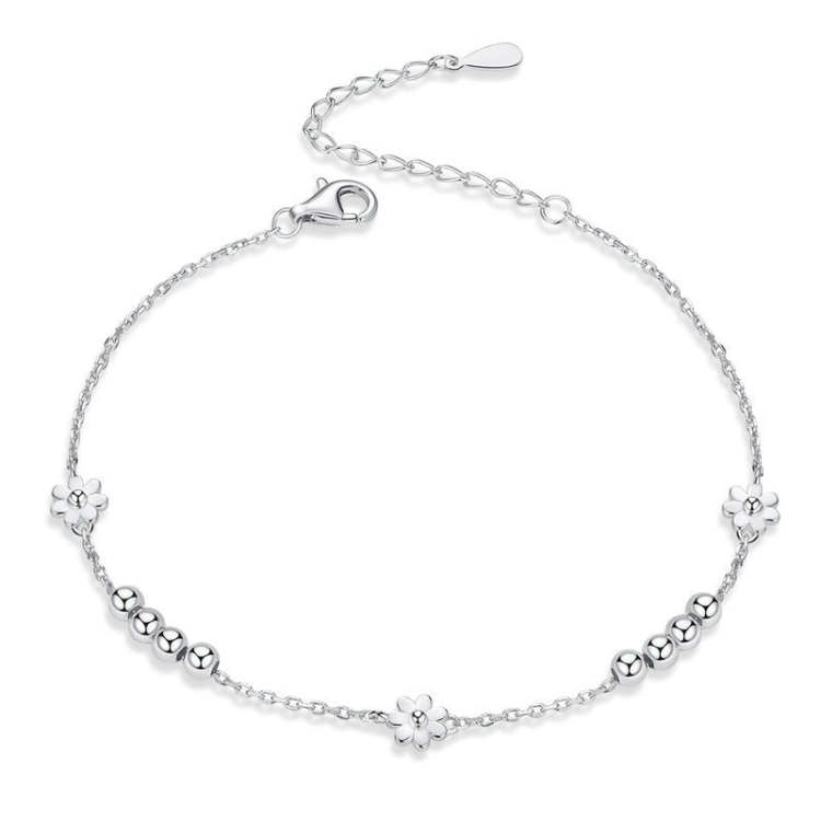 S925 Sterling Silver Daisy Bracelet Plant Shape Bracelet