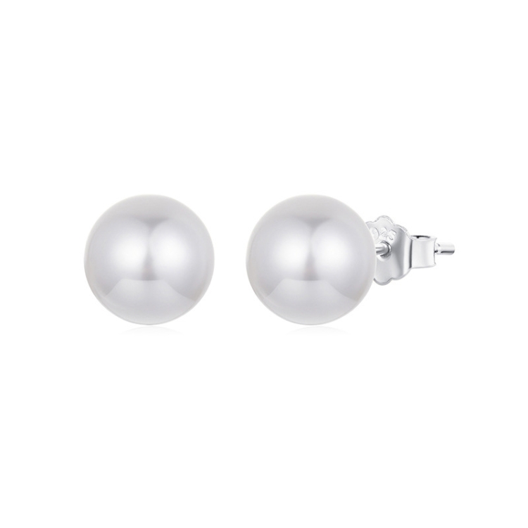 S925 Sterling Silver Elegant Seashell Earrings(8mm)