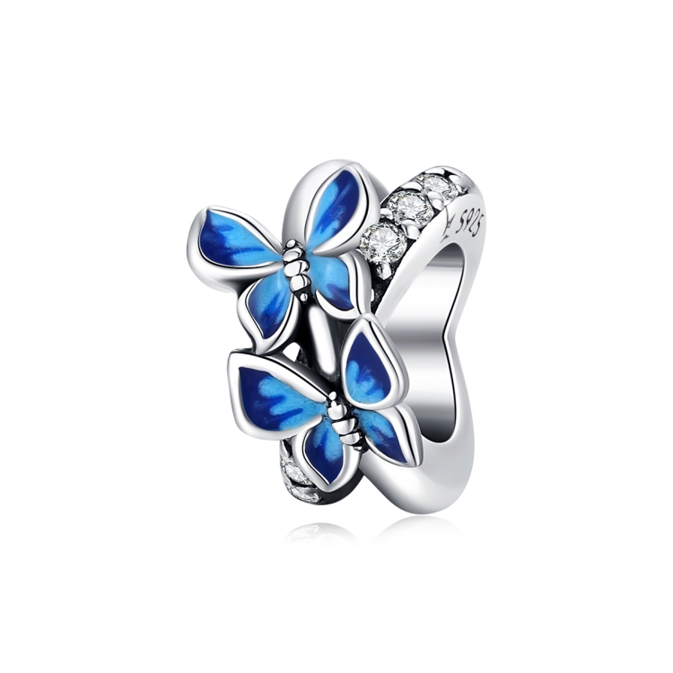 S925 Sterling Silver Flying Butterflies Beads DIY Bracelet Necklace Accessories