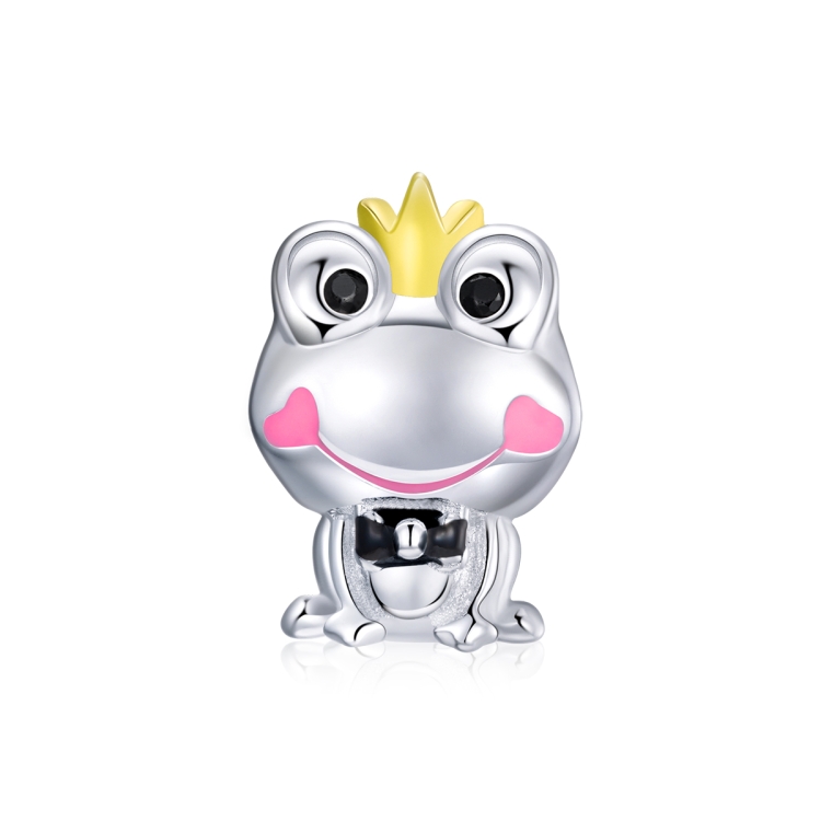 S925 Sterling Silver Gentle Frog Prince Beads DIY Bracelet Necklace Accessories